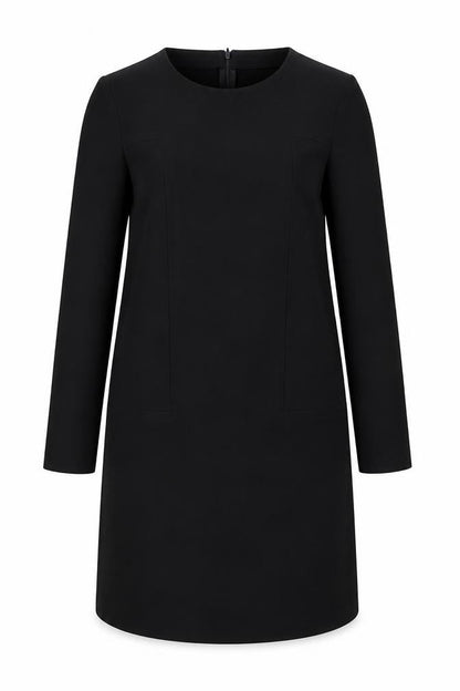 R Edition Womens Black Polyester A-Line Size 8 Boat Neck Zip