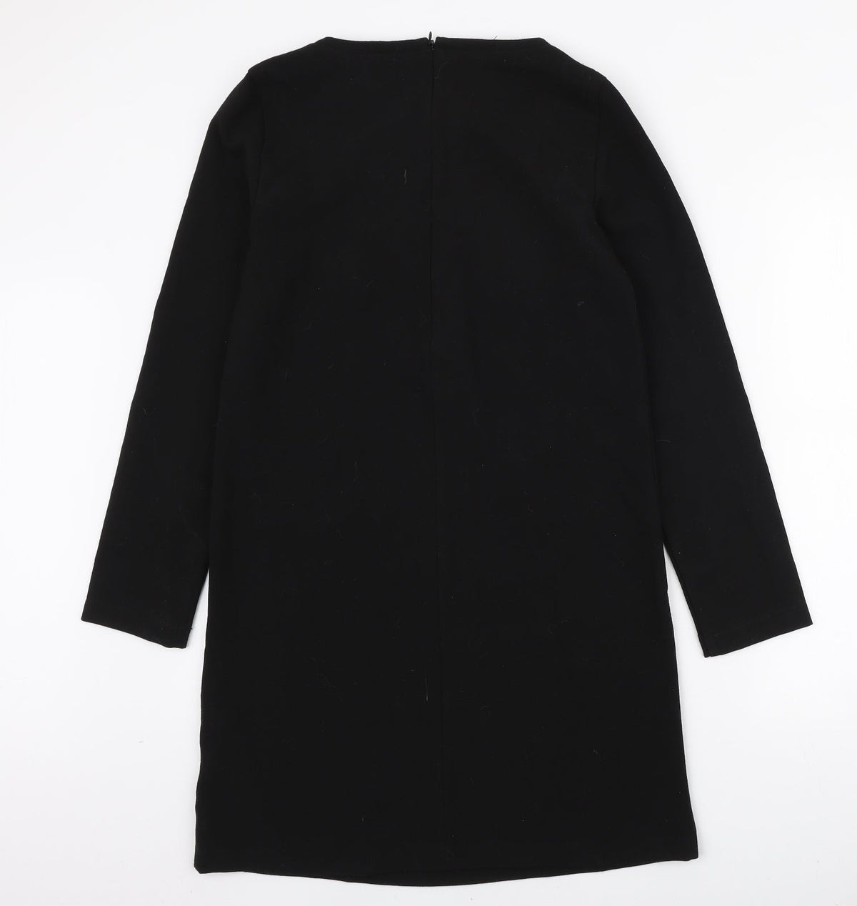 R Edition Womens Black Polyester A-Line Size 8 Boat Neck Zip