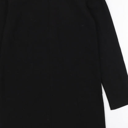 R Edition Womens Black Polyester A-Line Size 8 Boat Neck Zip