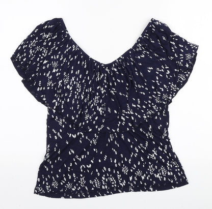 Womens UK Size S Monsoon Blue Basic Blouse