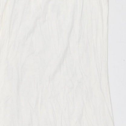 Zuppe Womens White Viscose Bodycon Size 10 Round Neck Pullover