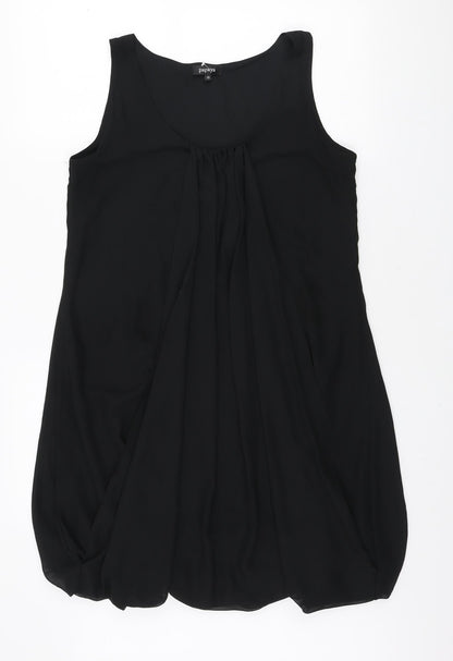 Papaya Womens Black Polyester Mini Size 12 Scoop Neck Pullover