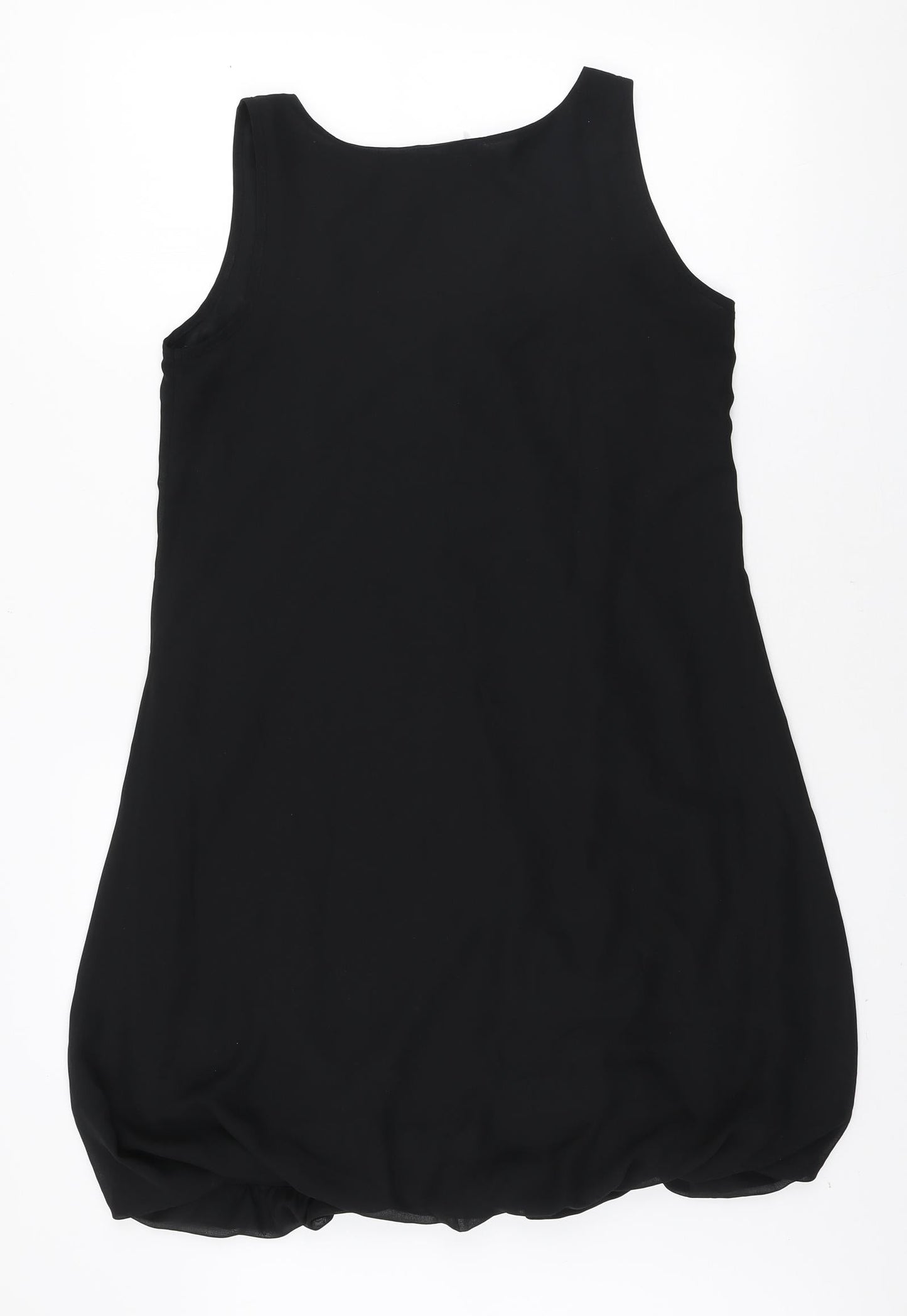 Papaya Womens Black Polyester Mini Size 12 Scoop Neck Pullover