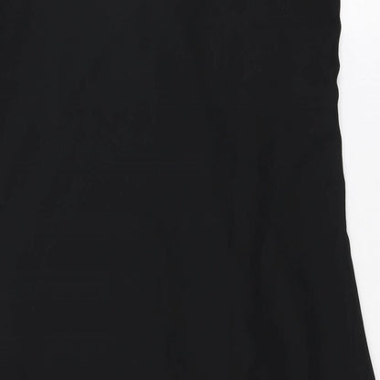 Papaya Womens Black Polyester Mini Size 12 Scoop Neck Pullover