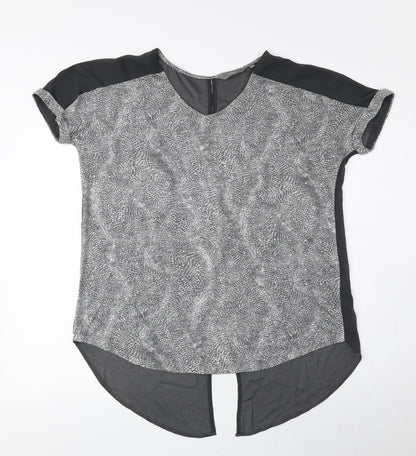 Womens UK Size 10 NEXT Grey Basic Blouse
