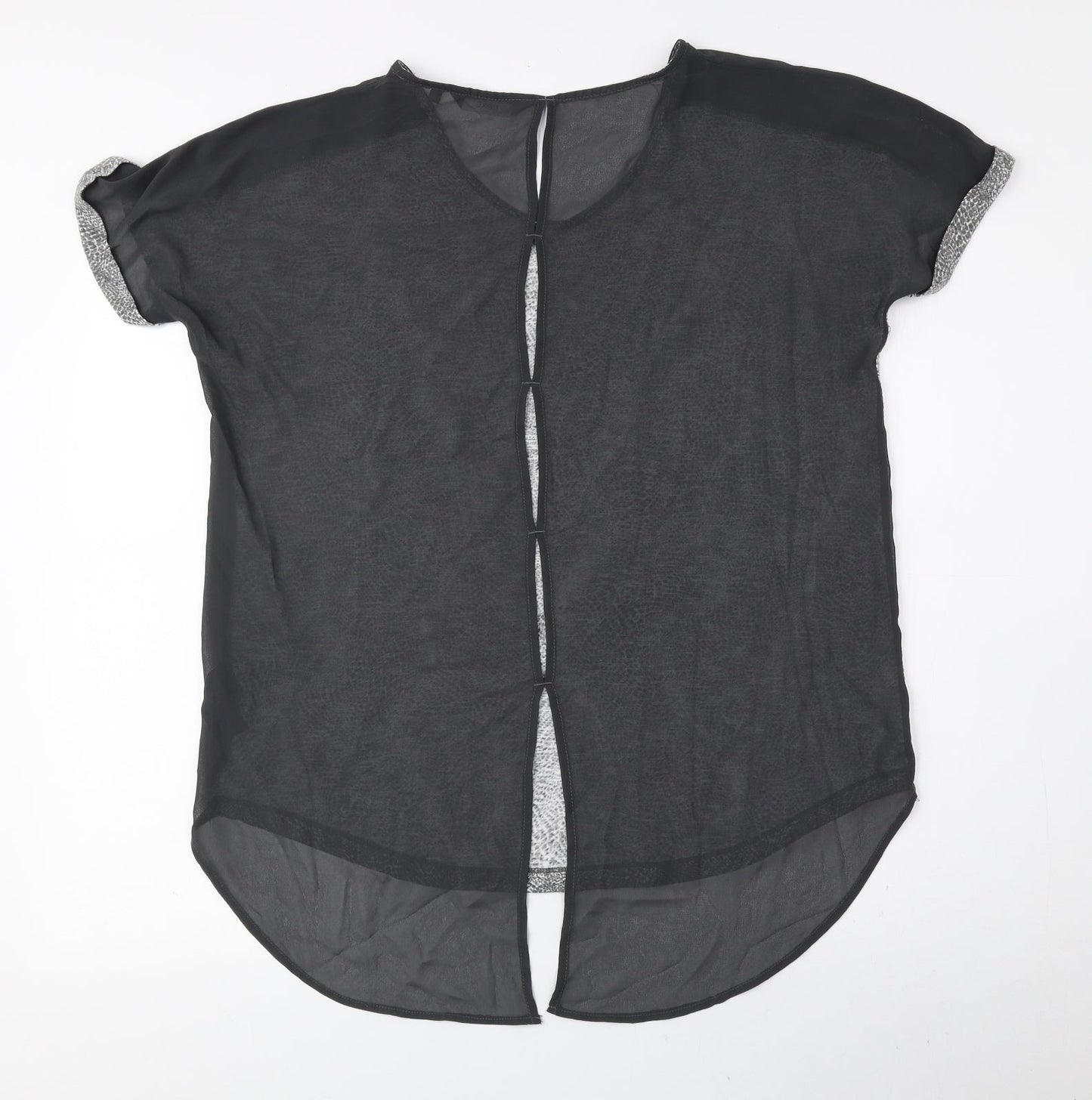Womens UK Size 10 NEXT Grey Basic Blouse
