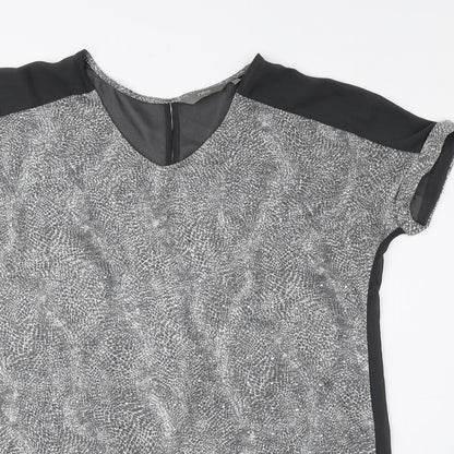 Womens UK Size 10 NEXT Grey Basic Blouse