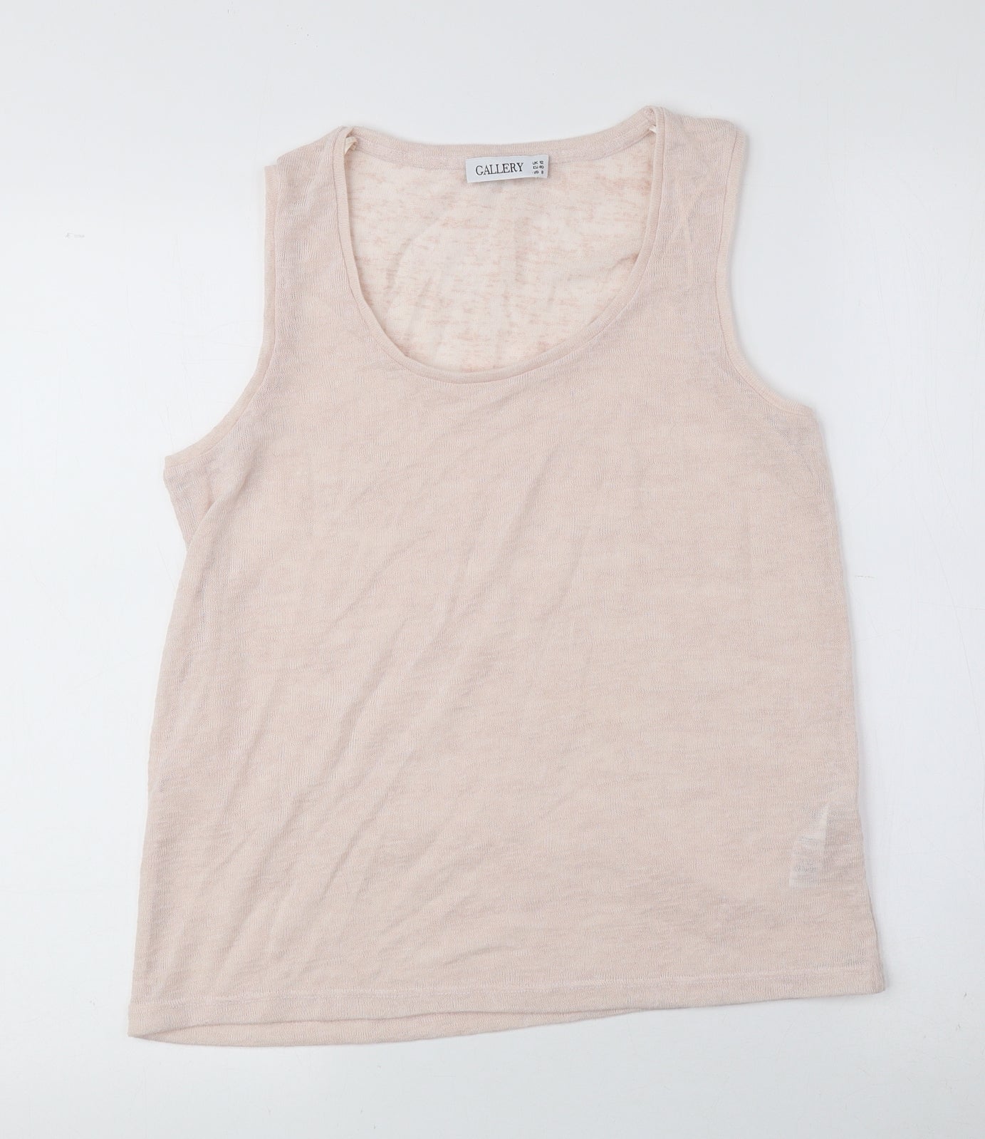 Womens UK Size 12 Gallery Pink Basic T-Shirt