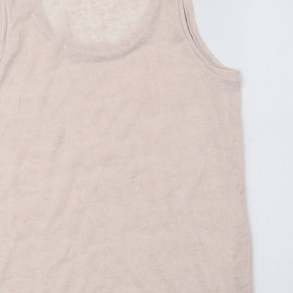 Womens UK Size 12 Gallery Pink Basic T-Shirt