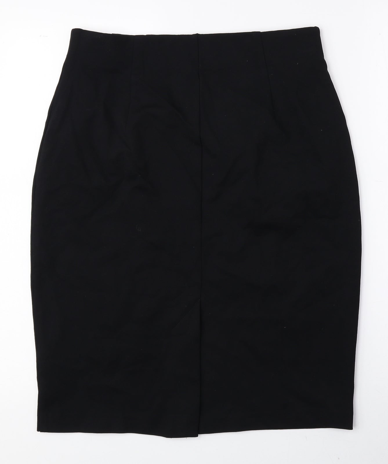 Marks and Spencer Womens Black Viscose Straight & Pencil Skirt Size 12