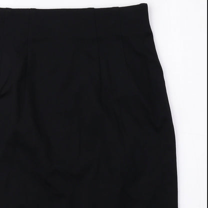 Marks and Spencer Womens Black Viscose Straight & Pencil Skirt Size 12