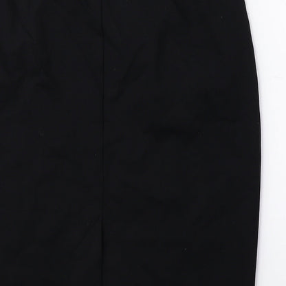 Marks and Spencer Womens Black Viscose Straight & Pencil Skirt Size 12