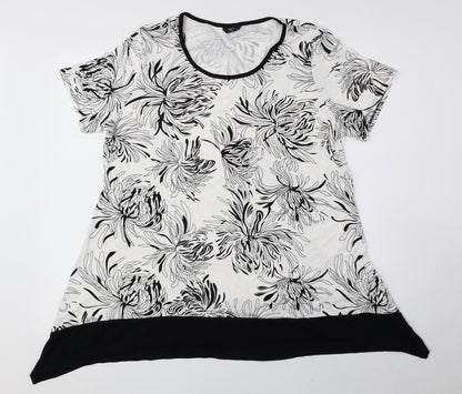 Womens UK Size 16 M&Co Black Basic Blouse