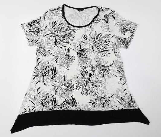 Womens UK Size 16 M&Co Black Basic Blouse