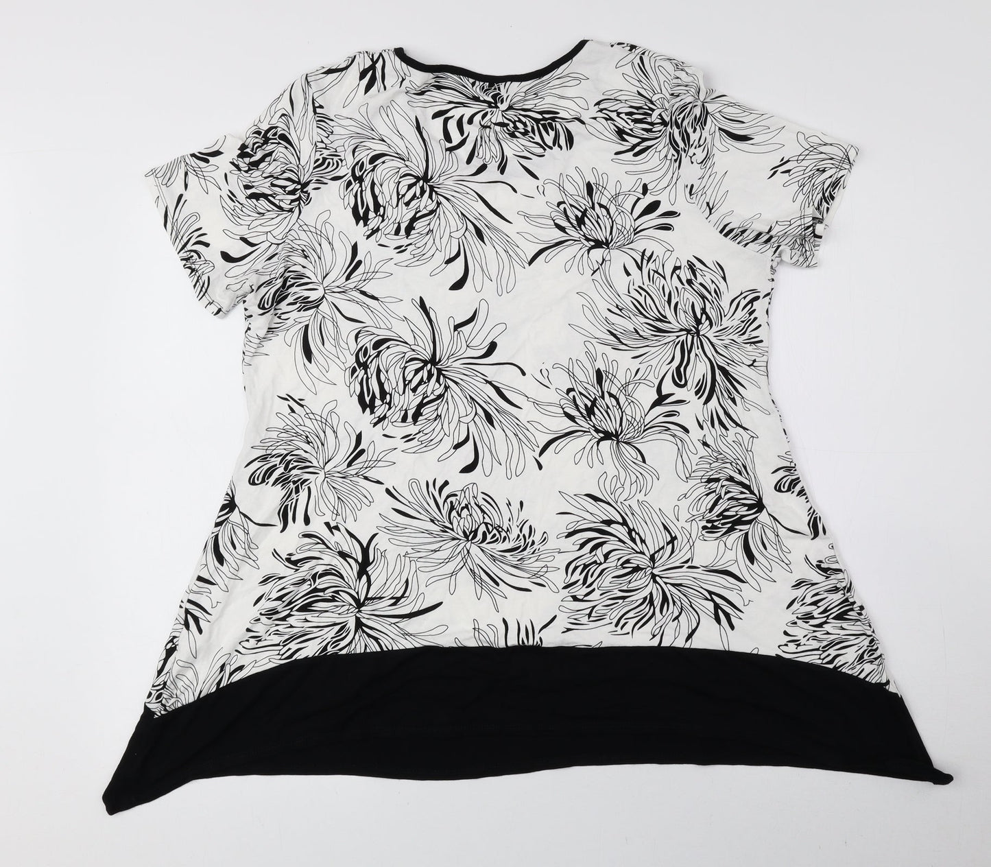 Womens UK Size 16 M&Co Black Basic Blouse
