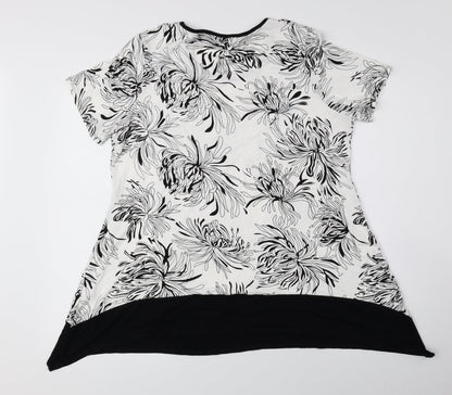 Womens UK Size 16 M&Co Black Basic Blouse