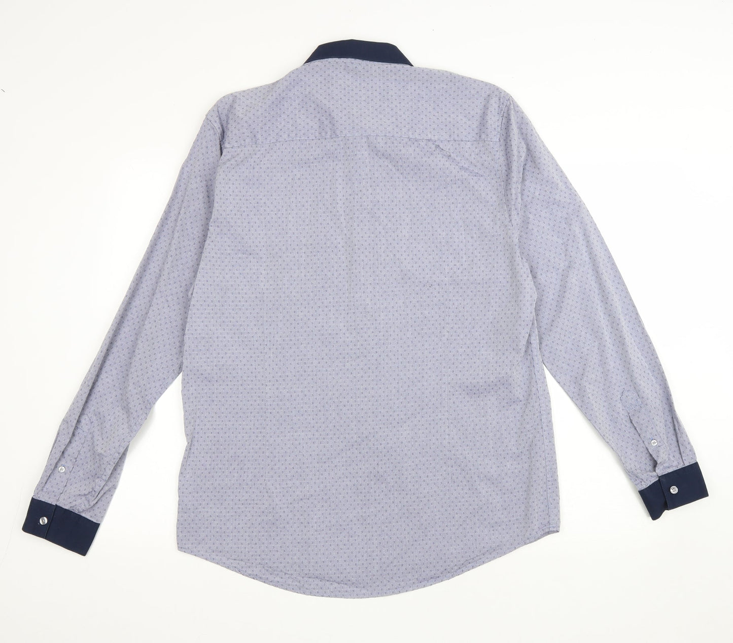 Mens UK Size L Burton Grey  Button-Up Long Sleeve Casual Shirt