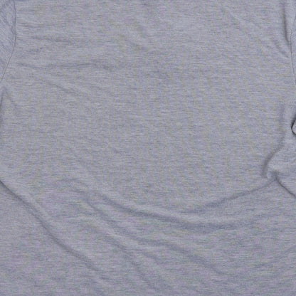 urton Mens Blue Cotton Polo Size L Collared Button