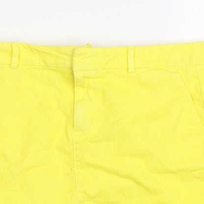 Gap Womens Yellow Cotton Mini Skirt Size 6 Zip