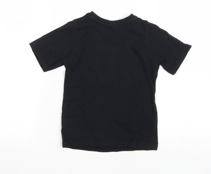 Nickelodeon Boys Black Cotton Basic T-Shirt Size 2-3 Years Round Neck Pullover - Teenage Mutant Ninja Turtles