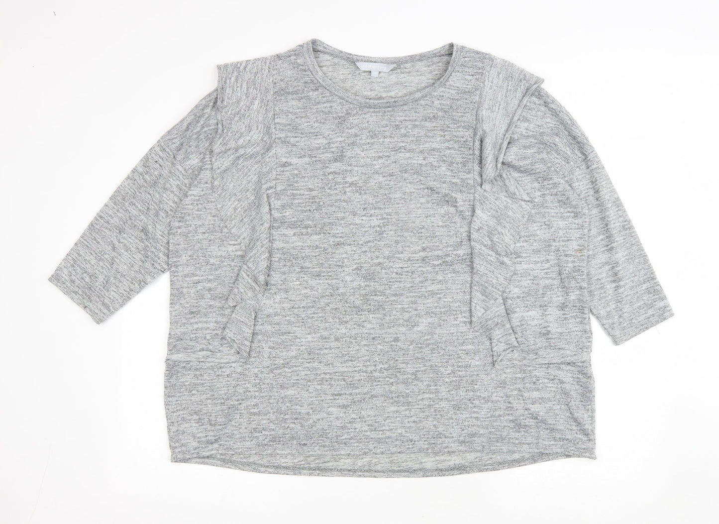 Womens UK Size 20 Debenhams Grey Basic T-Shirt