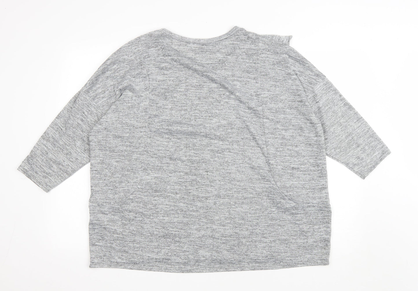 Womens UK Size 20 Debenhams Grey Basic T-Shirt