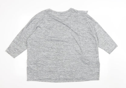 Womens UK Size 20 Debenhams Grey Basic T-Shirt