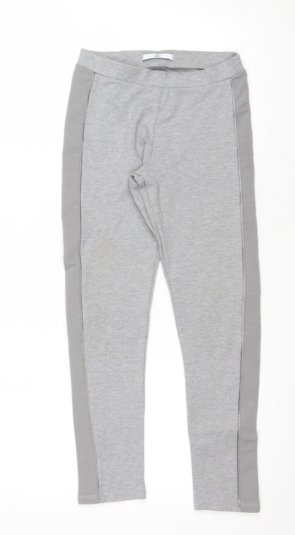 Marks and Spencer Girls Grey Polyester Jegging Trousers Size 11 Years Regular Drawstring - Leggins