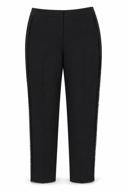Womens UK Size 14 Per Una Regular Fit Carrot Black Trousers