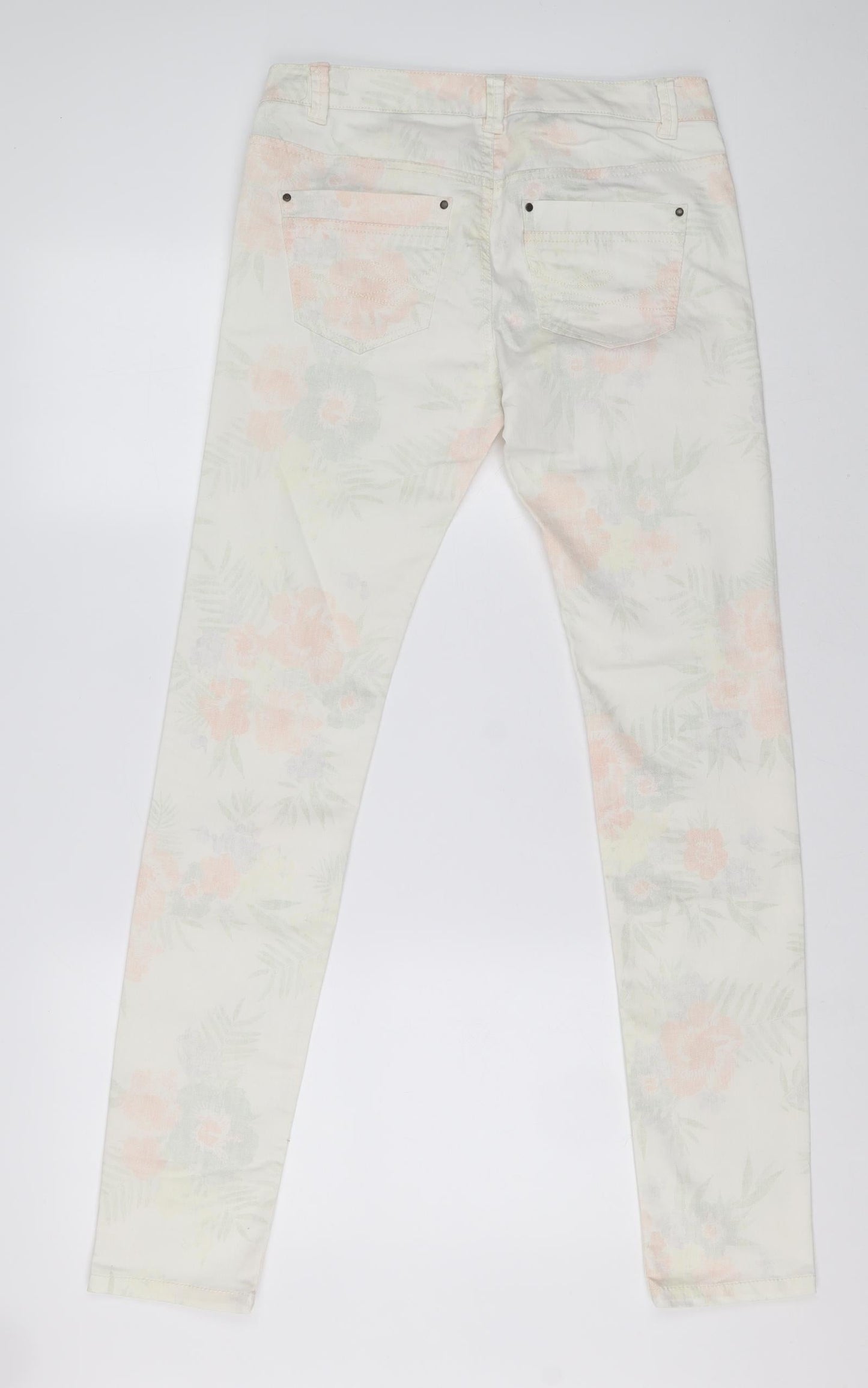 DC by Esprit Womens Multicoloured Floral Cotton Skinny Jeans Size 38 L30 in Regular Zip