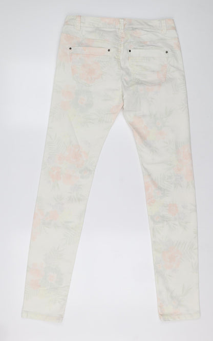 DC by Esprit Womens Multicoloured Floral Cotton Skinny Jeans Size 38 L30 in Regular Zip