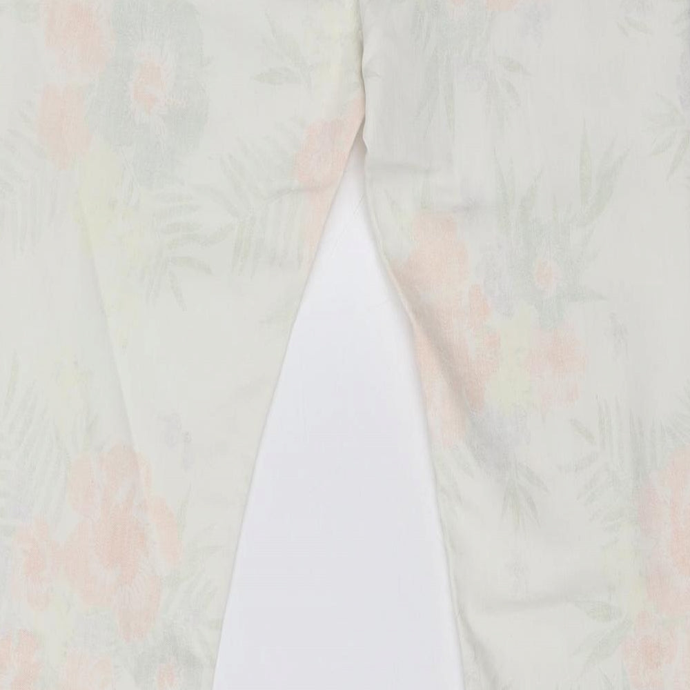 DC by Esprit Womens Multicoloured Floral Cotton Skinny Jeans Size 38 L30 in Regular Zip