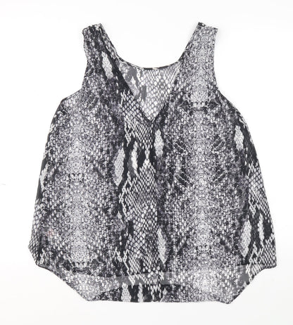 Womens UK Size 14 Preworn Black Basic Tank