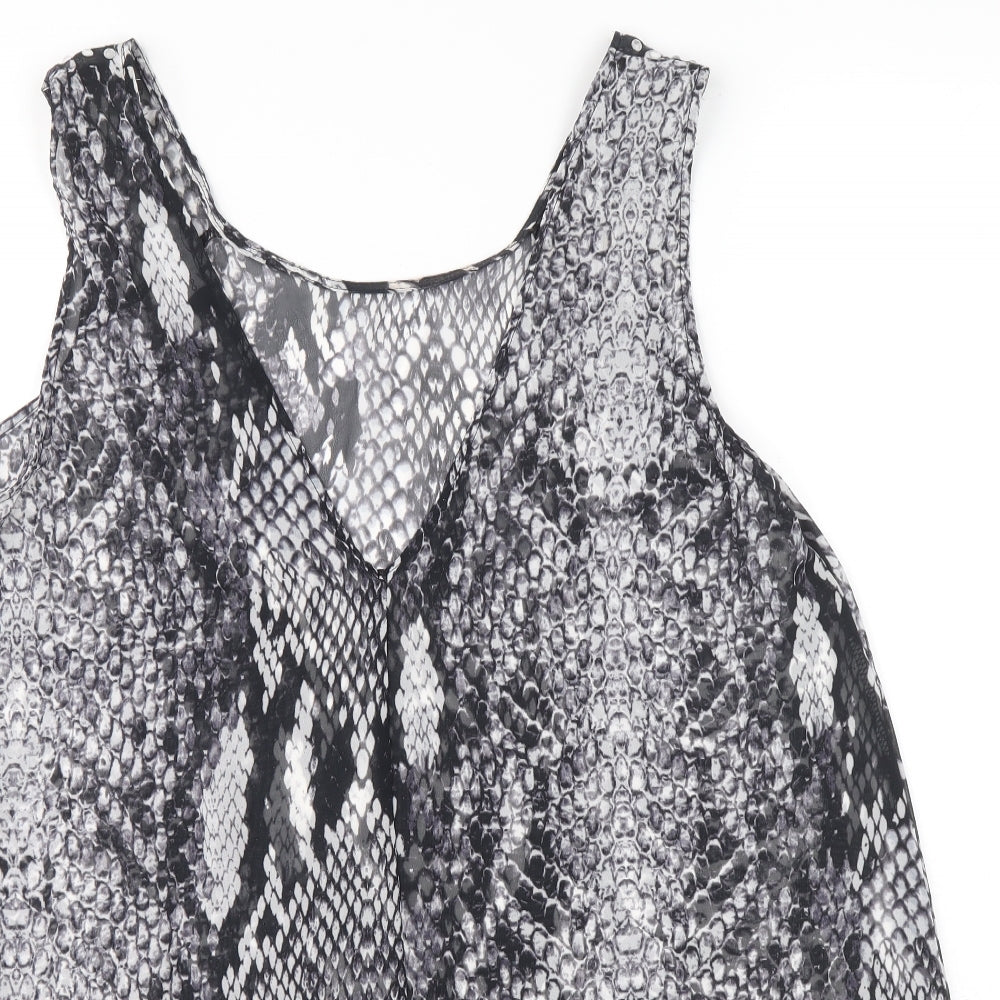 Womens UK Size 14 Preworn Black Basic Tank