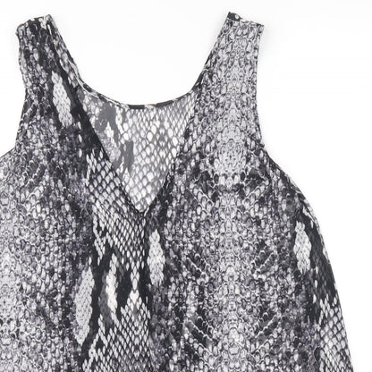 Womens UK Size 14 Preworn Black Basic Tank
