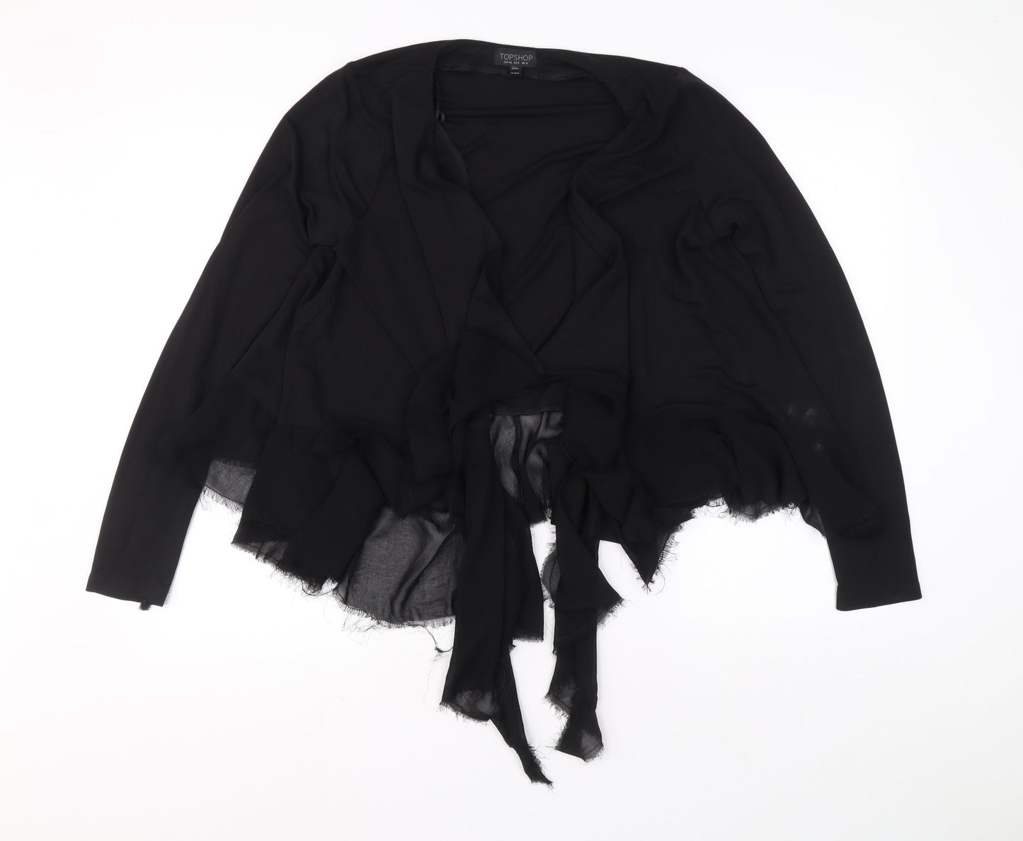 Womens UK Size 12 Topshop Black Cardigan Jumper