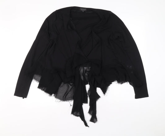 Womens UK Size 12 Topshop Black Cardigan Jumper