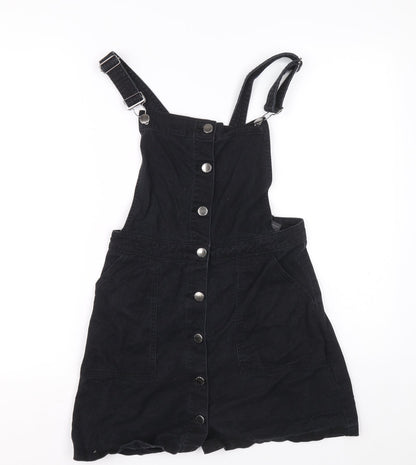 Divided Womens Blue 100% Cotton Dungaree One-Piece Size 6 L14 in Button