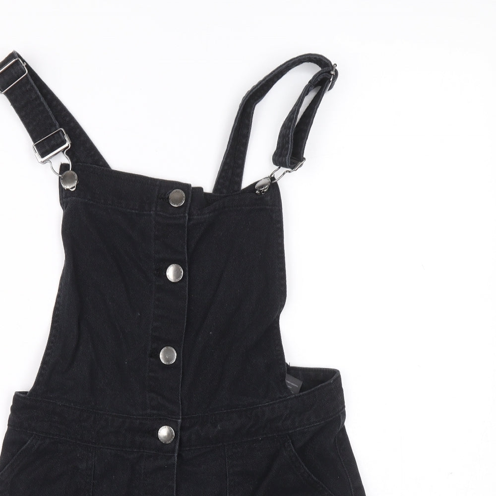 Divided Womens Blue 100% Cotton Dungaree One-Piece Size 6 L14 in Button