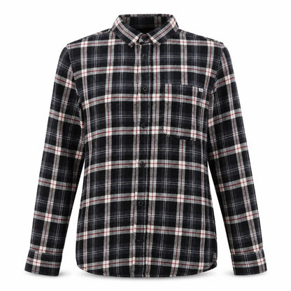 JACK & JONES VINTAGE Womens Grey Plaid 100% Cotton Basic Button-Up Size S Collared