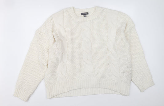 Primark Womens Beige Acrylic Pullover Jumper Size 2XL