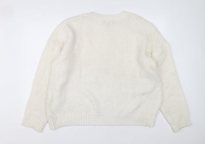 Primark Womens Beige Acrylic Pullover Jumper Size 2XL