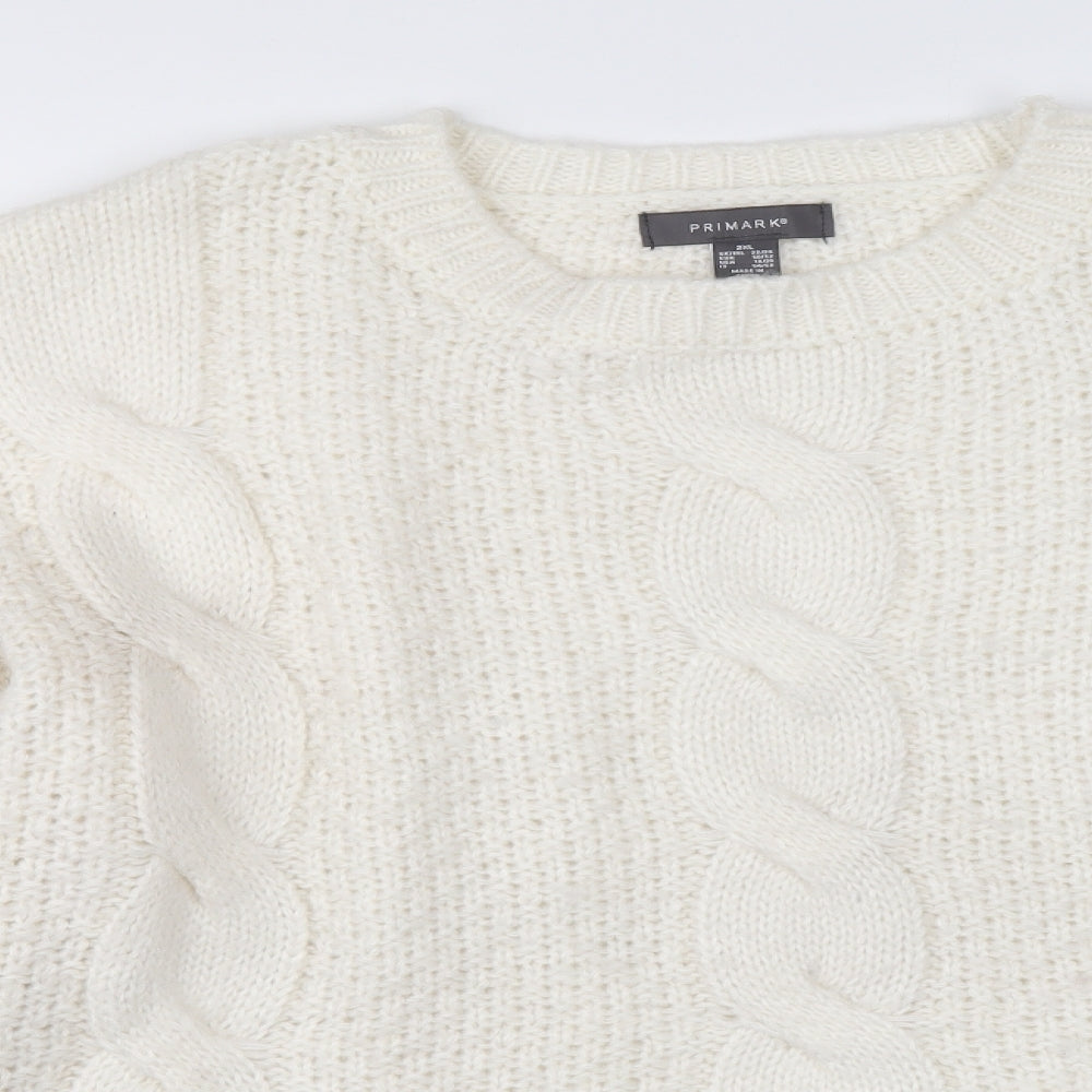 Primark Womens Beige Acrylic Pullover Jumper Size 2XL