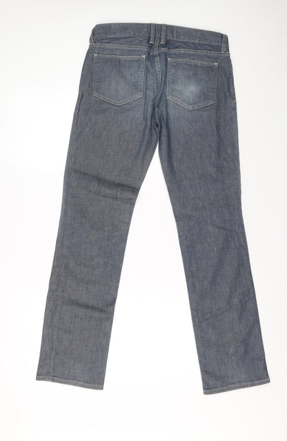 Womens UK Size 8 Preworn Regular Fit Straight Blue Jeans