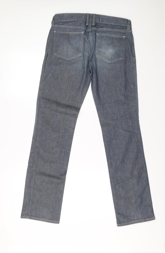 Womens UK Size 8 Preworn Regular Fit Straight Blue Jeans