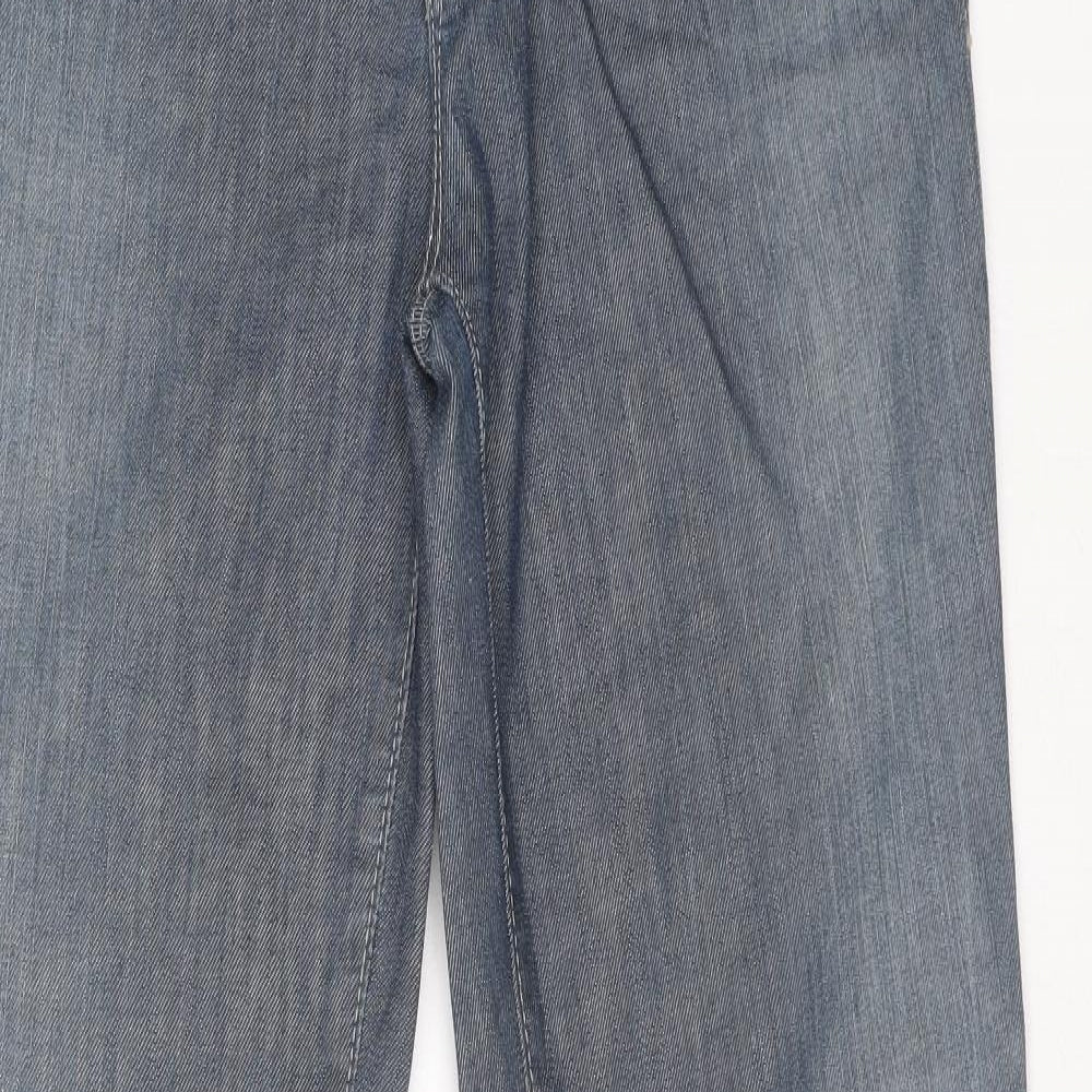 Womens UK Size 8 Preworn Regular Fit Straight Blue Jeans