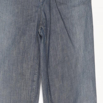 Womens UK Size 8 Preworn Regular Fit Straight Blue Jeans