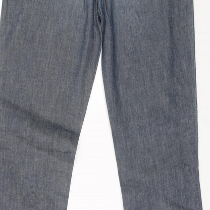 Womens UK Size 8 Preworn Regular Fit Straight Blue Jeans