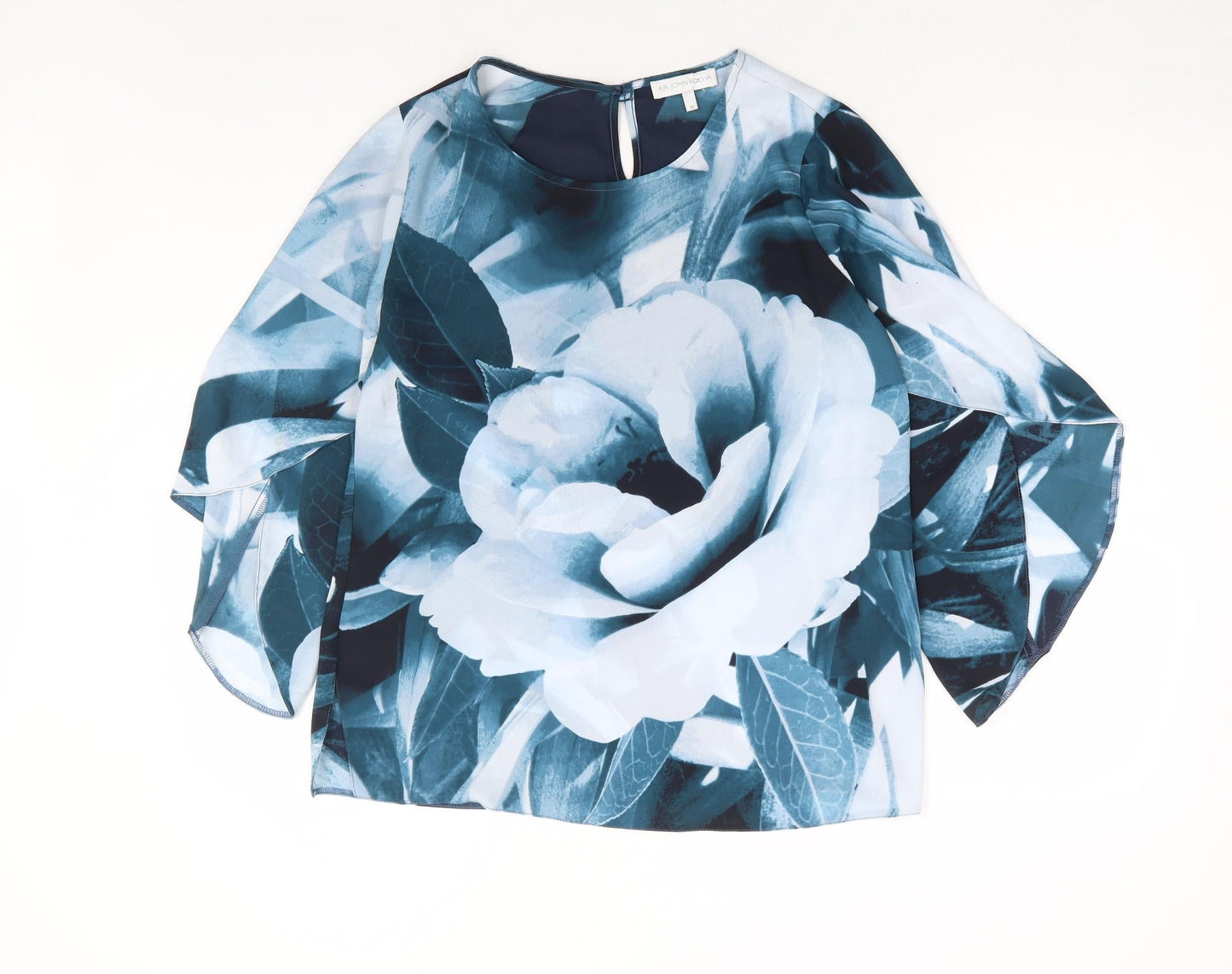 Womens UK Size 10 Rocha John Rocha Blue Basic Blouse