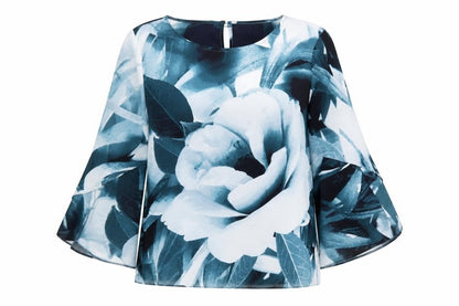 Womens UK Size 10 Rocha John Rocha Blue Basic Blouse